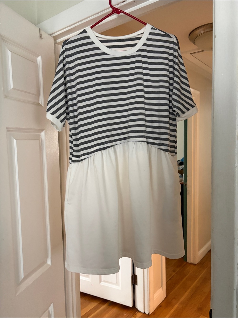 NWOT Striped Black & White Short Sleeve Dress